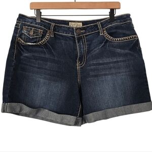 Earl Jeans Dark Blue Jean Shorts Size 16